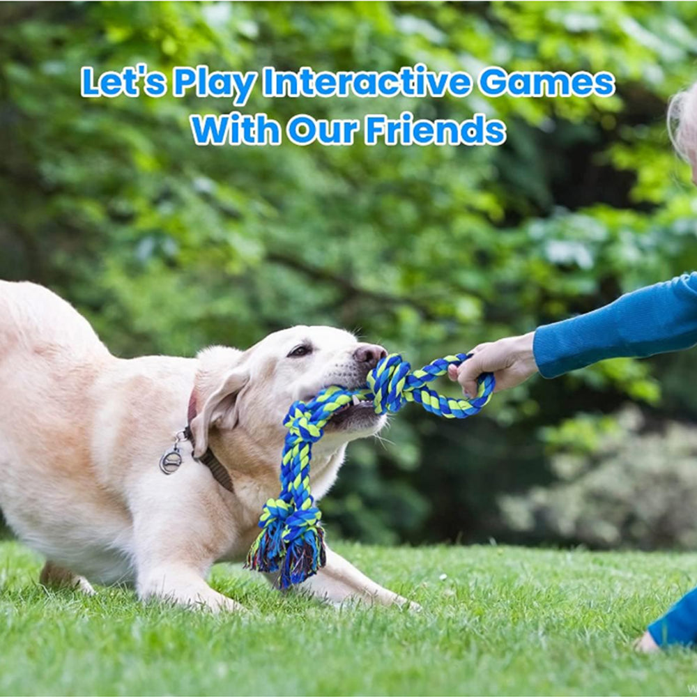 TopikaPet Dog Tug Rope Toy Set – Durable Chew & Play Ropes for Large & Medium Aggressive Chewers (Each)