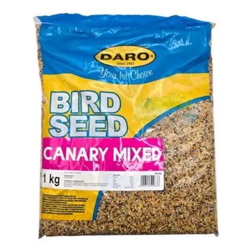 Bag of Daro Canary Mixed Bird Seed on a white background