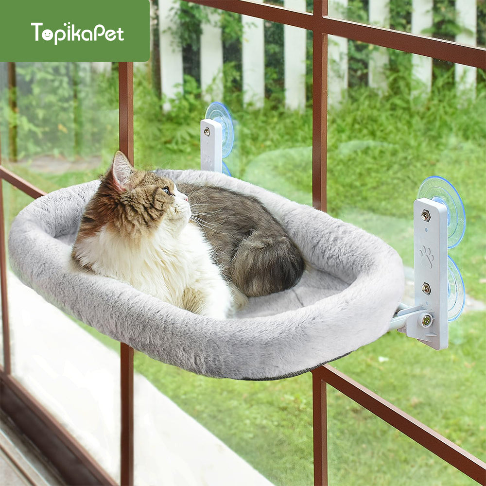 Topika - Foldable Hammock Bed for Cats,Cat Window Perch with Suction Cups
