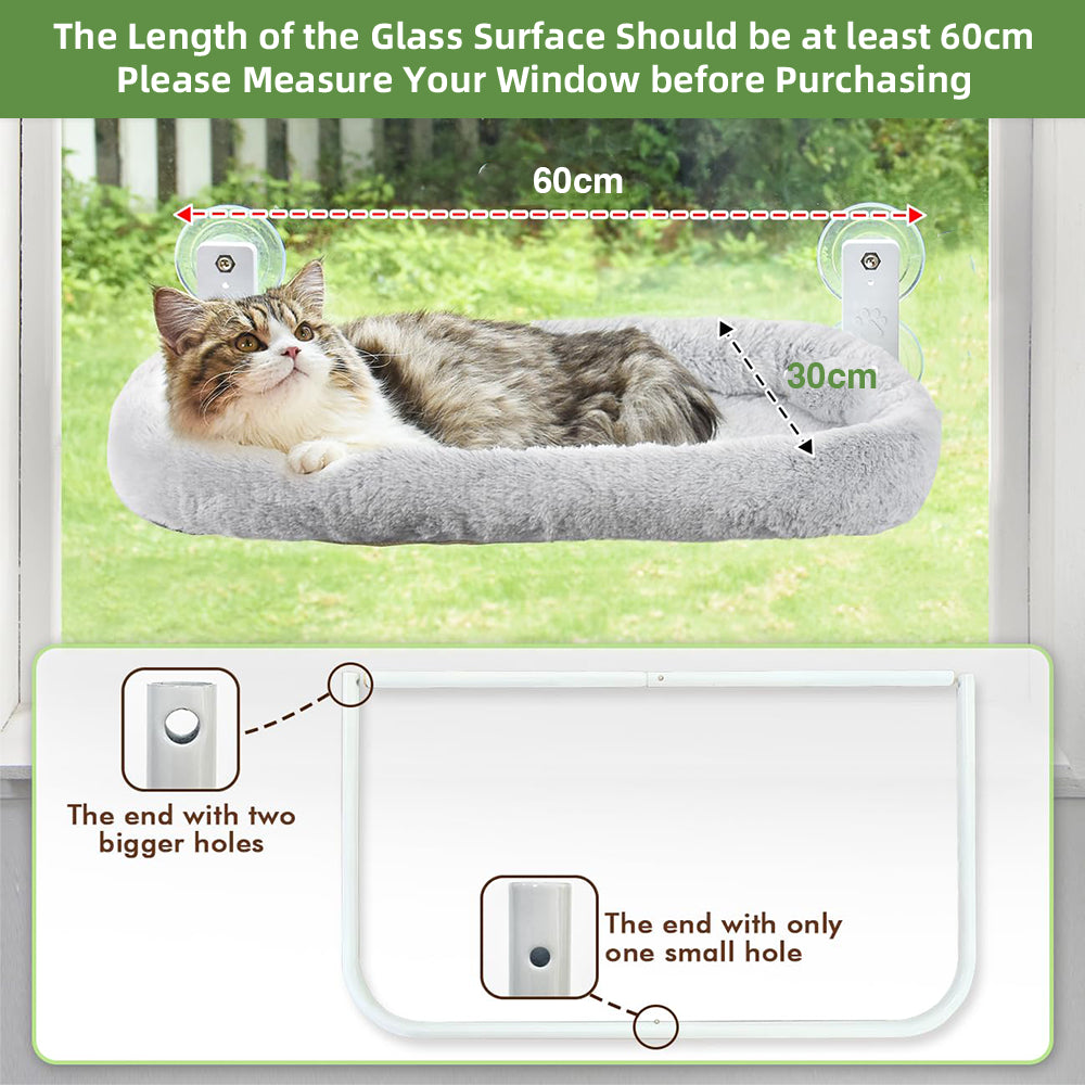 Cat Window Perch Hammock – Foldable Bed with Suction Cups by TopikaPet
