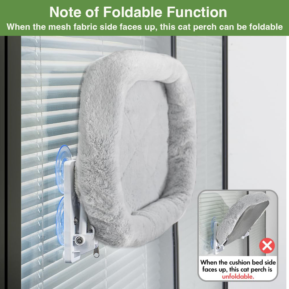Cat Window Perch Hammock – Foldable Bed with Suction Cups by TopikaPet