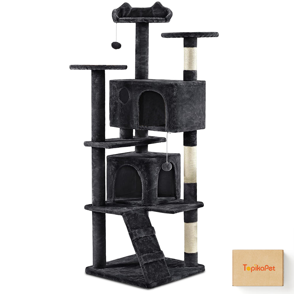 Large Cat Tree Tower – 180cm with Scratching Post & Playhouse By TopikaPet