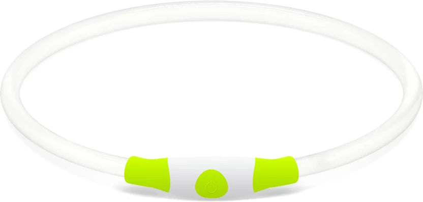 TopikaPet LED Dog Collar, USB Rechargeable, Cut-to-Fit, Pet Safety Light Dog & Cat Collar & Chain Each