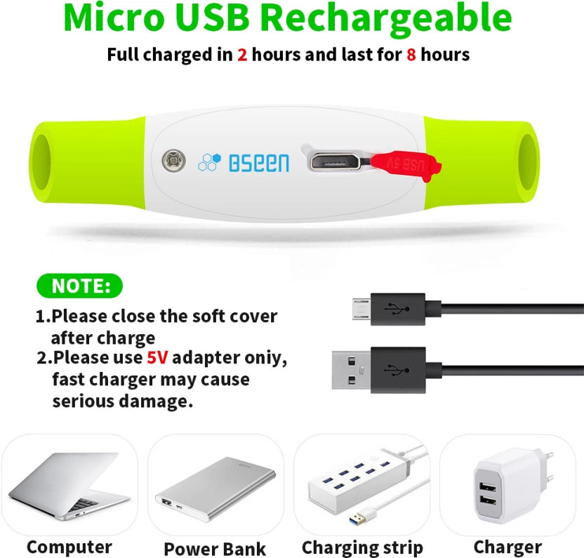 TopikaPet LED Dog Collar, USB Rechargeable, Cut-to-Fit, Pet Safety Light Dog & Cat Collar & Chain Each