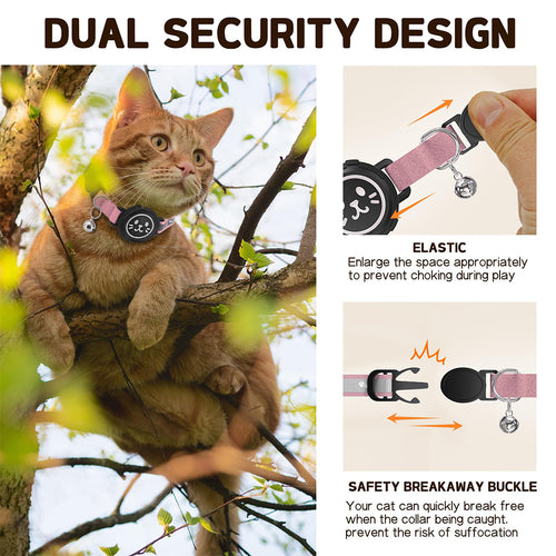 Airtag Cat Collar – Holder for Kitten, Pink By TopikaPet