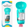 Pet multifunctional water bottle with packaging on a white background