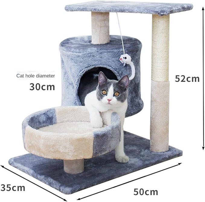 TopikaPet Cat and Kitten Tower Tree Climbing Ladder Sisal Covered 50cm