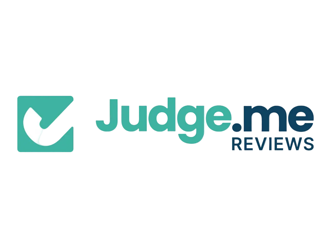 Logo of Judge.me Reviews on a white background