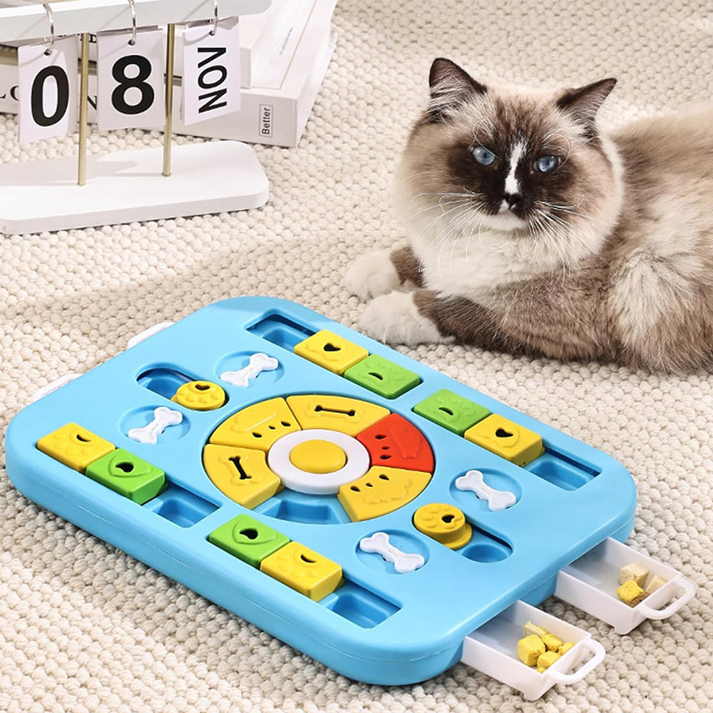 Dog Puzzle Toy – Interactive Slow Feeder with 4-Way Play for All Sizes By TopikaPet