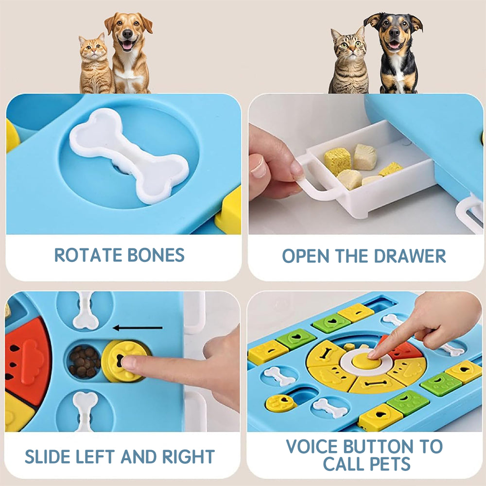Dog Puzzle Toy – Interactive Slow Feeder with 4-Way Play for All Sizes By TopikaPet