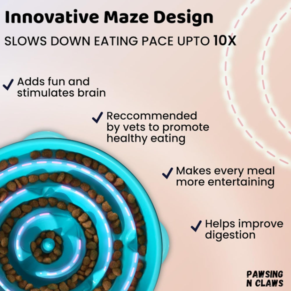 TopikaPet Dog Puzzle Toy – Slow Feeder Food Dispenser for IQ Training & Mental Stimulation (Blue)