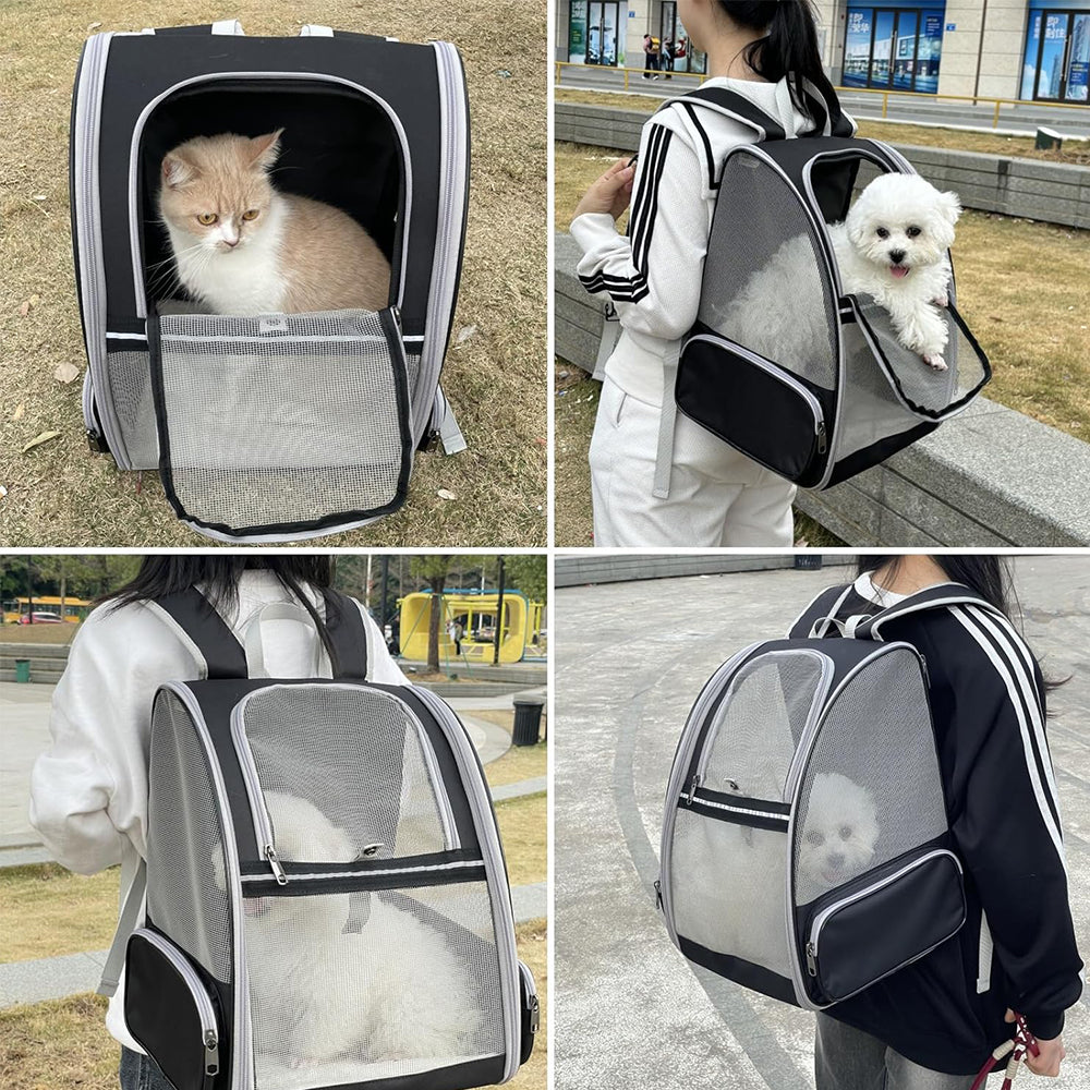 Pet Carrier Backpack – Soft Travel Bag with Mesh Ventilation for Small Pets By TopikaPet
