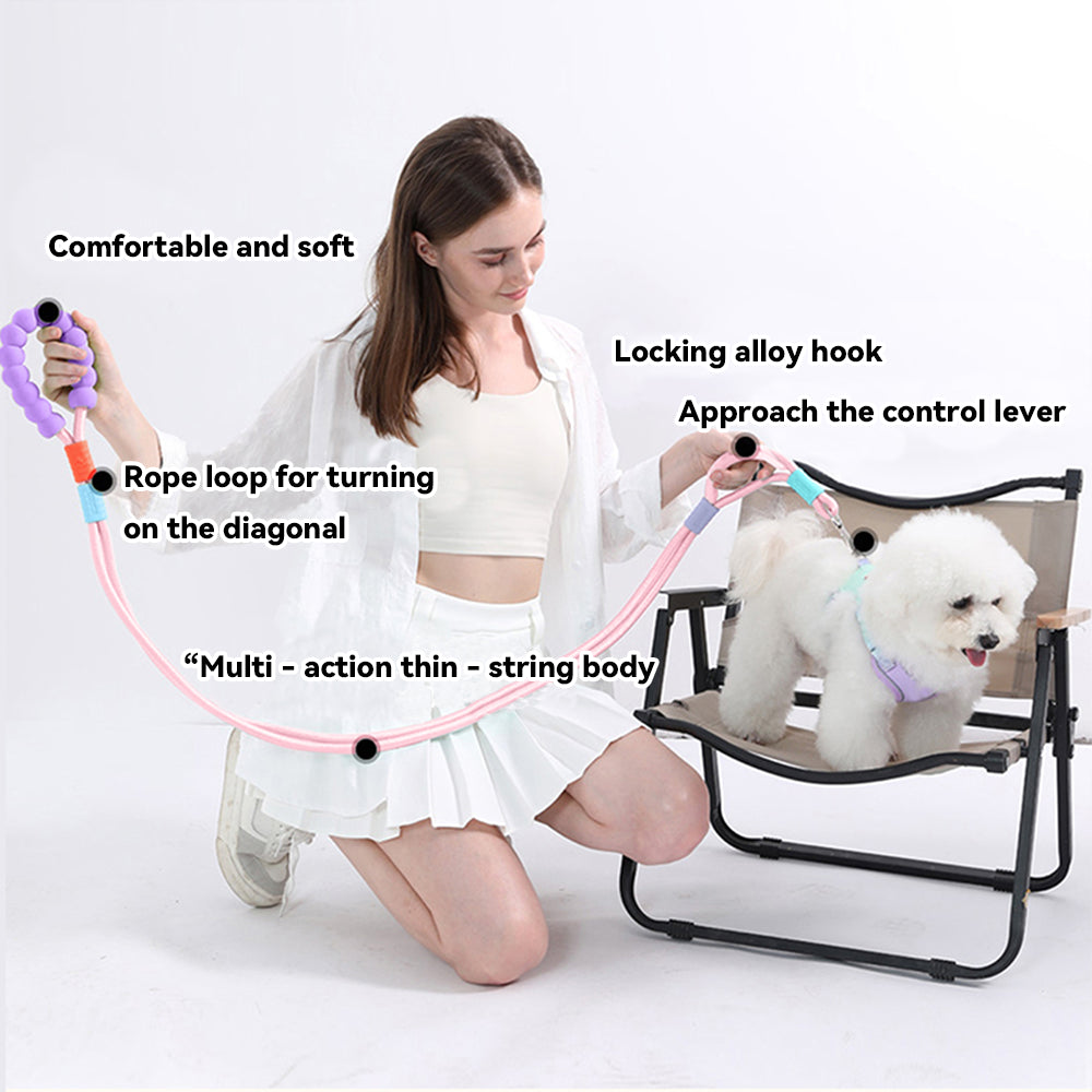 TopikaPet Heavy-Duty Rope Dog Leash – Durable Lead with Wide Breathable Handle (1.6m, Each)