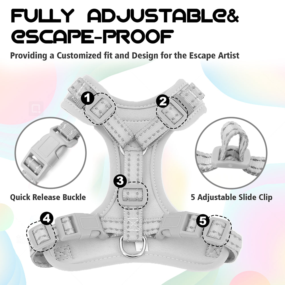 TopikaPet Escape-Proof Cat Harness & Leash Set – Adjustable Soft Fabric for Safe Outdoor Walks