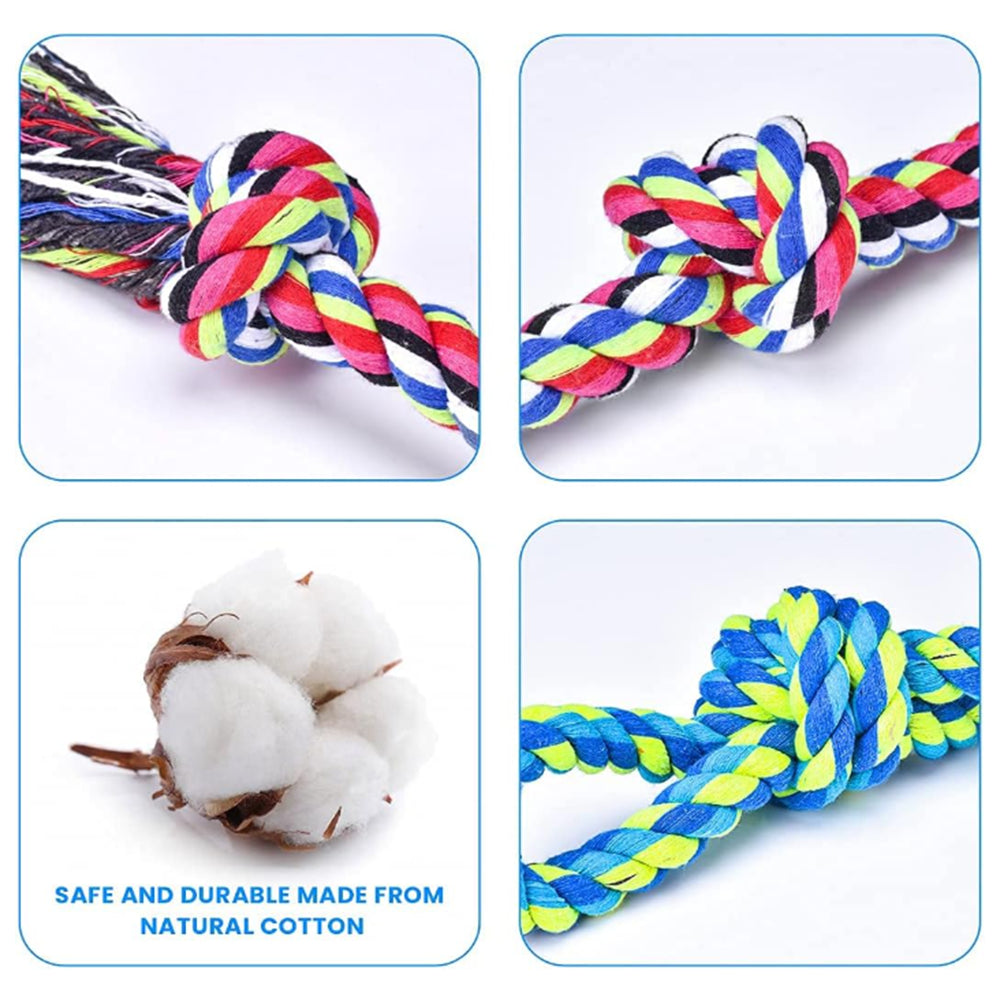 TopikaPet Dog Tug Rope Toy Set – Durable Chew & Play Ropes for Large & Medium Aggressive Chewers (Each)