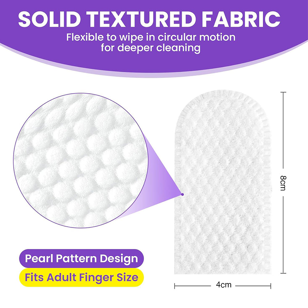 Pet Finger Wipes – Ear & Teeth Cleaning, Gentle Textured Design, 50 Pack By TopikaPet